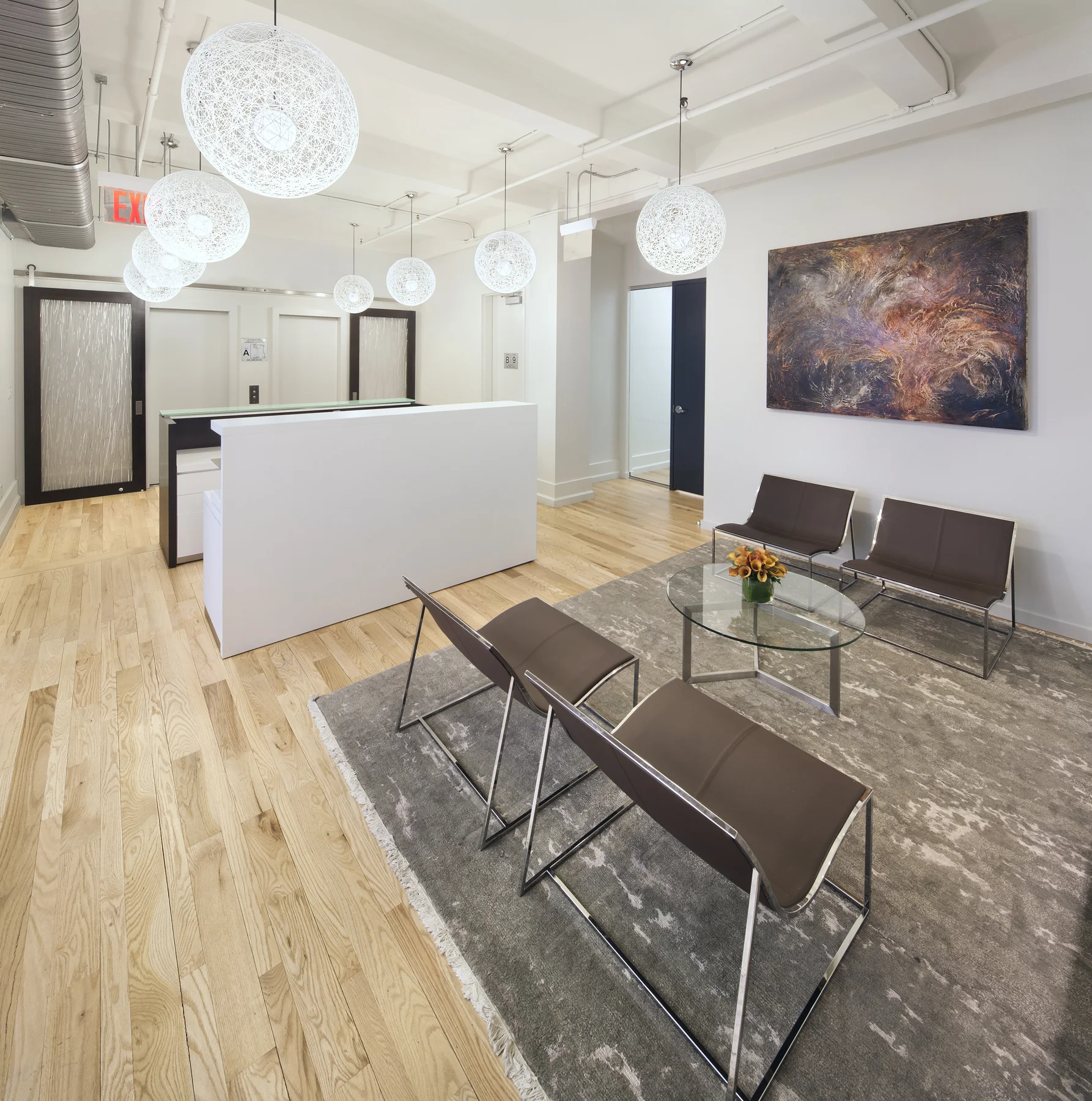 Tobin Parnes Design. NYC. Workplace Design. Reception Design.