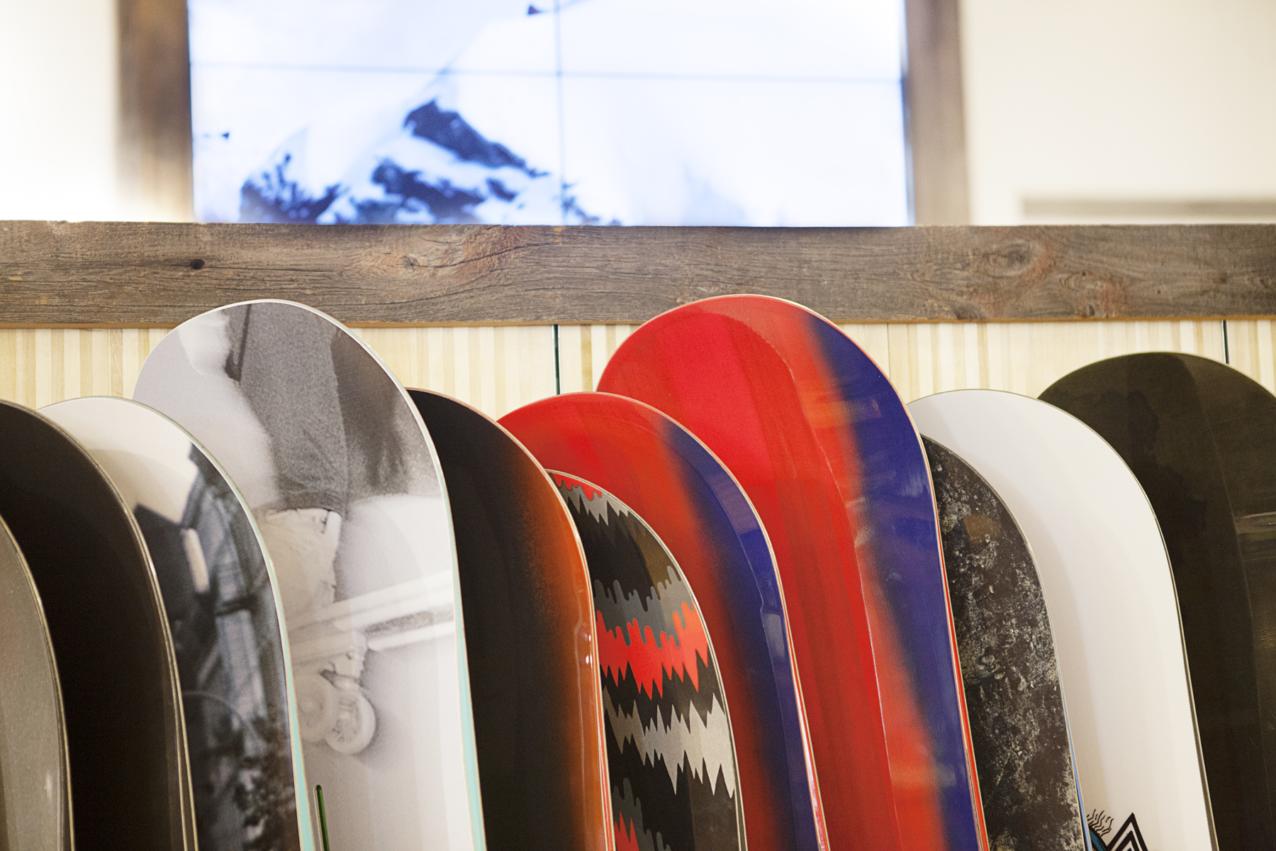 Burton Snowboards. Tobin Parnes Design. NY. Retail Design. Snowboard Display.