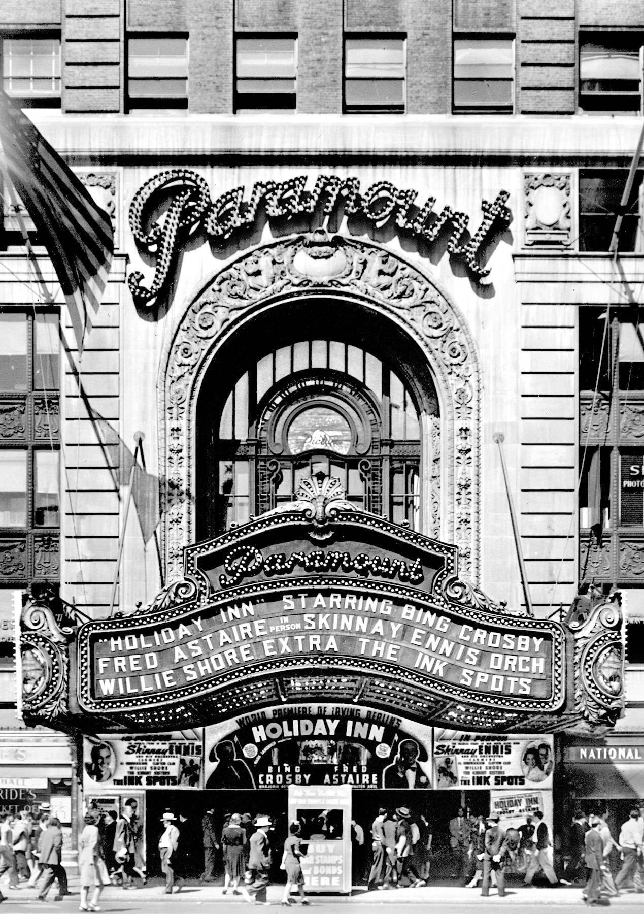 Paramount Building Marquee & Arch. Tobin Parnes Design. New York, NY. Historic Preservation. Times Square. Archived Photo.