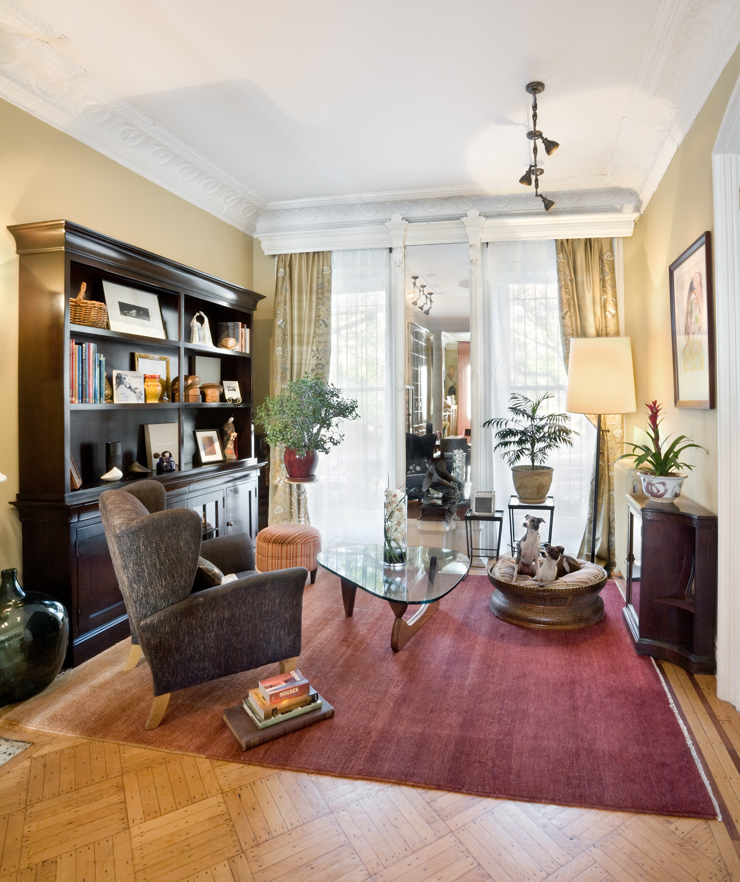 Historic Brownstone Residence. Tobin Parnes Design. Brooklyn, NY. Residential. Lounge Area.