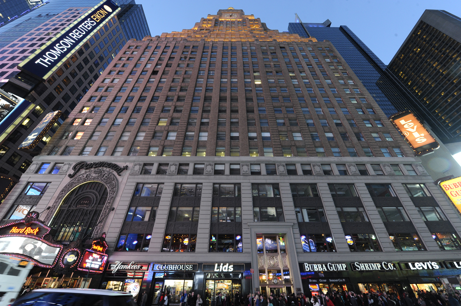 Paramount Building Marquee & Arch. Tobin Parnes Design. New York, NY. Historic Preservation. Building Facade.