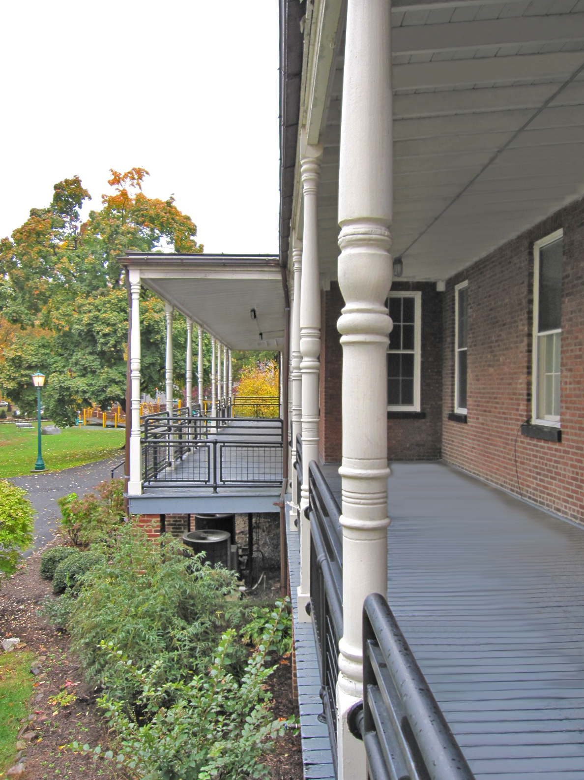 Community Center at West Point. Tobin Parnes Design. West Point, New York. Cultural and Institutional. Porch Detail.