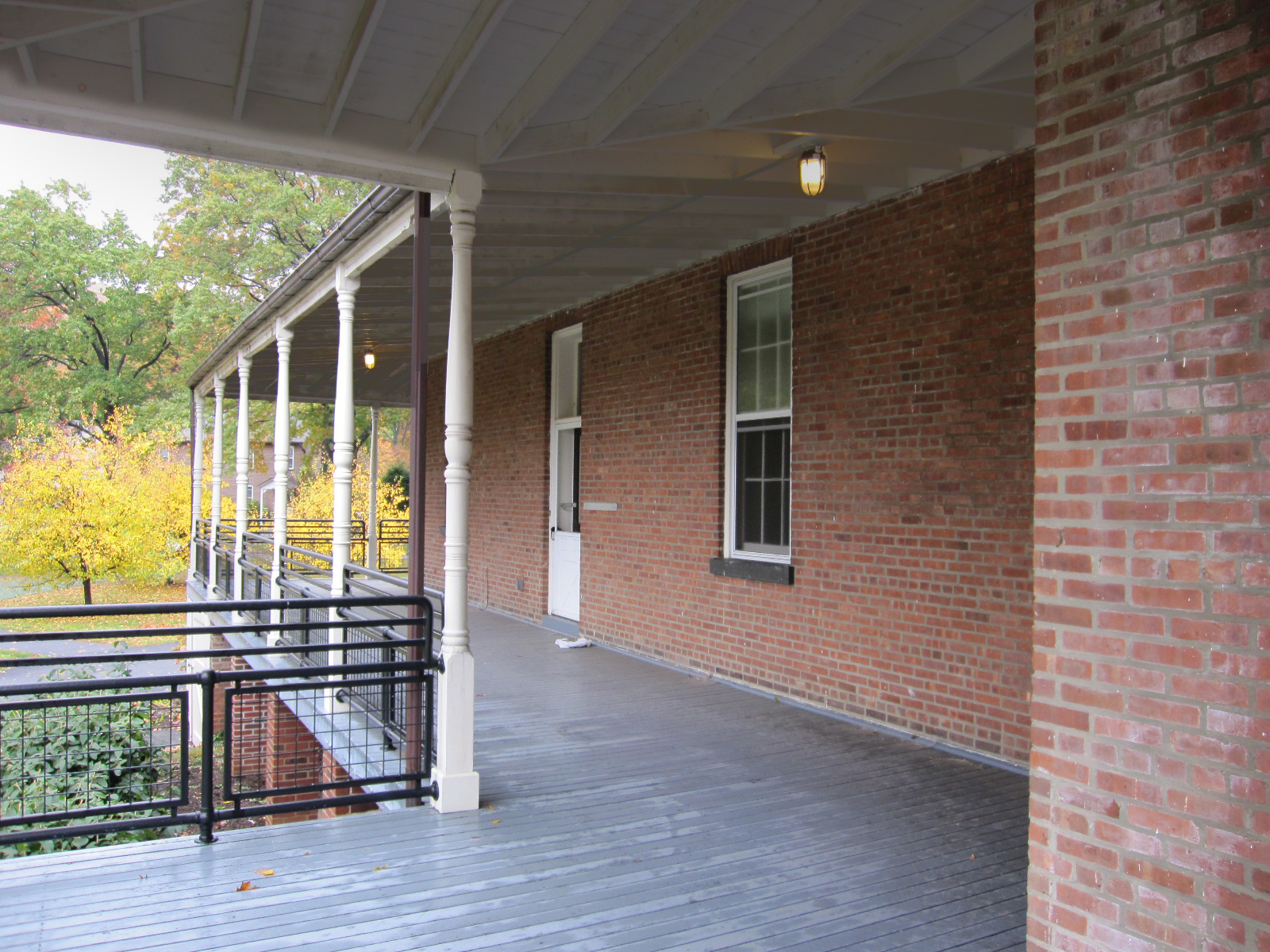 Community Center at West Point. Tobin Parnes Design. West Point, New York. Cultural and Institutional. Porch View.