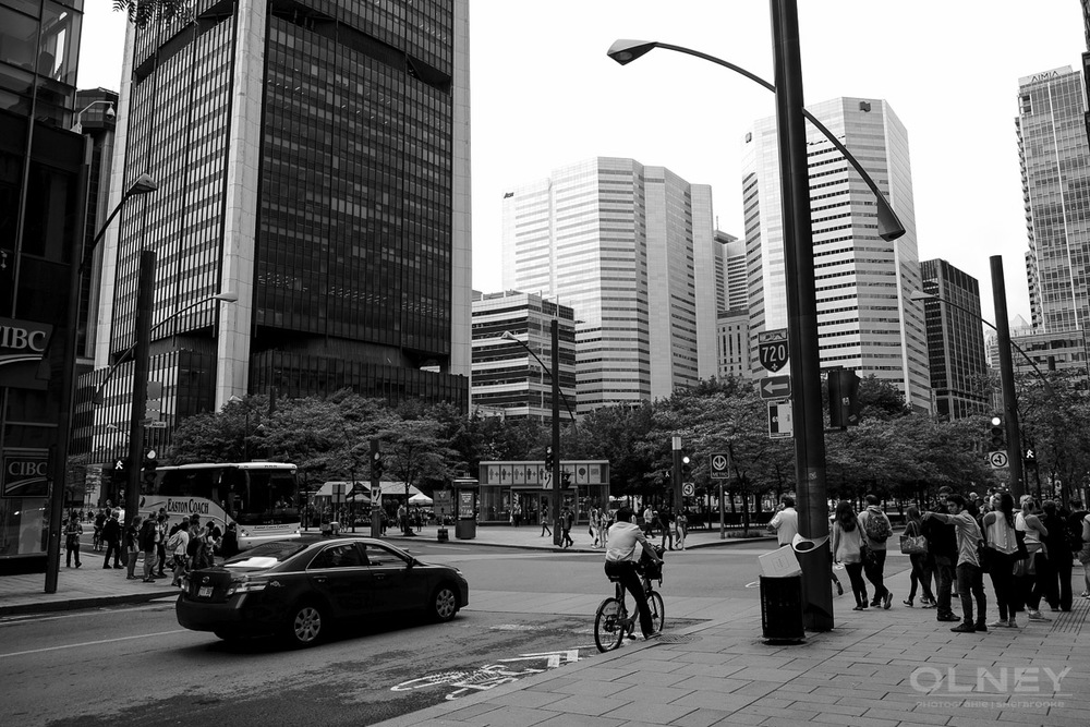 OLNEY-Busy corner on McGill street in Montreal QC street photography olney photographe sherbrooke