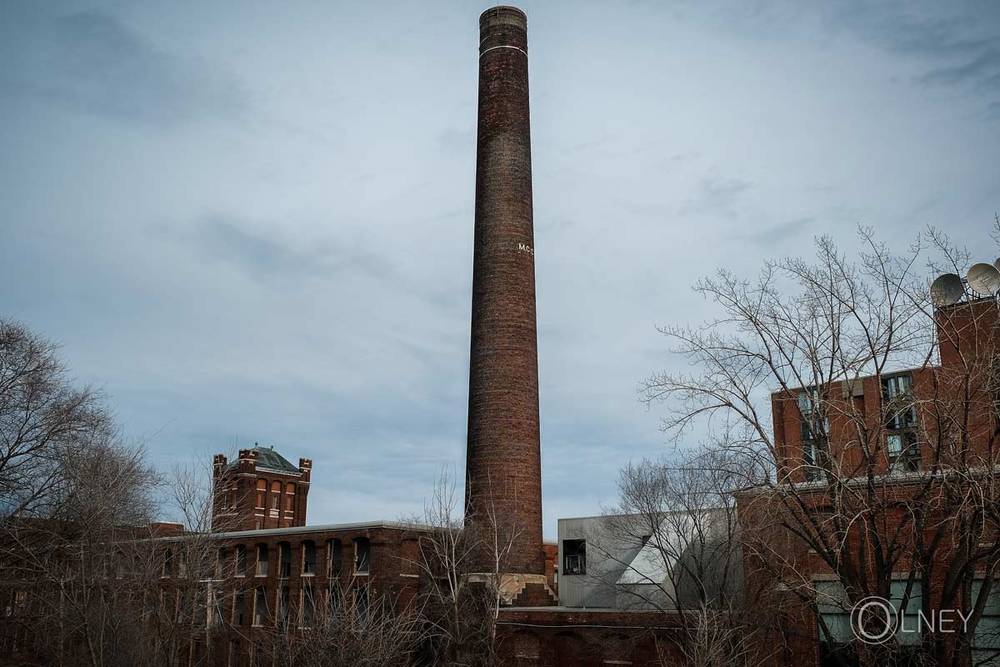 factory chimney in Valleyfield