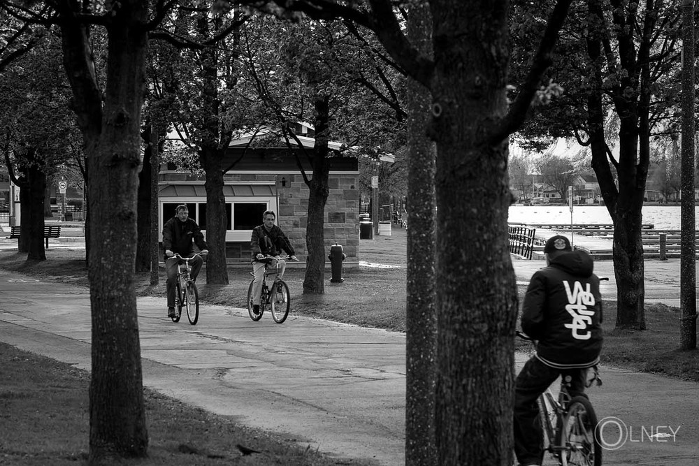 Cyclistes au Parc Sauvé