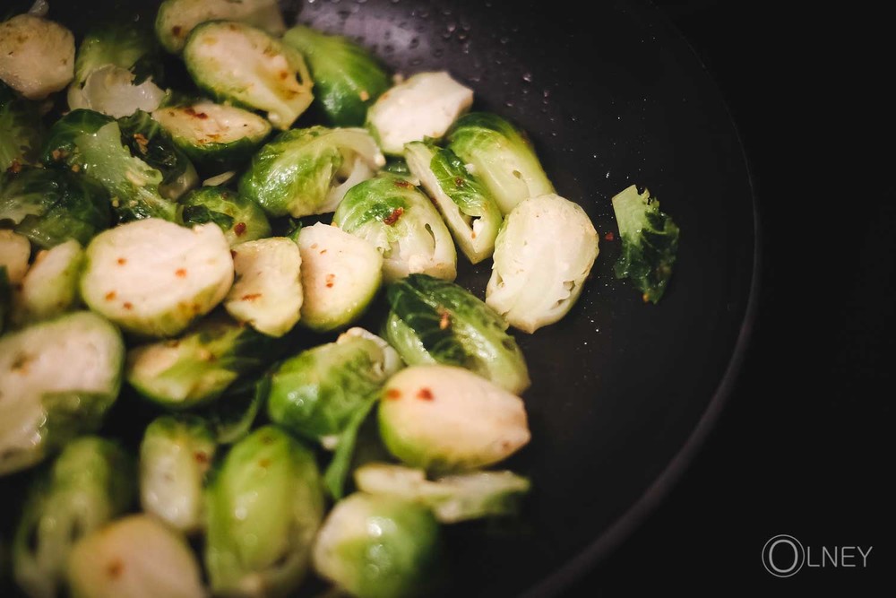 sauteed Brussels sprouts