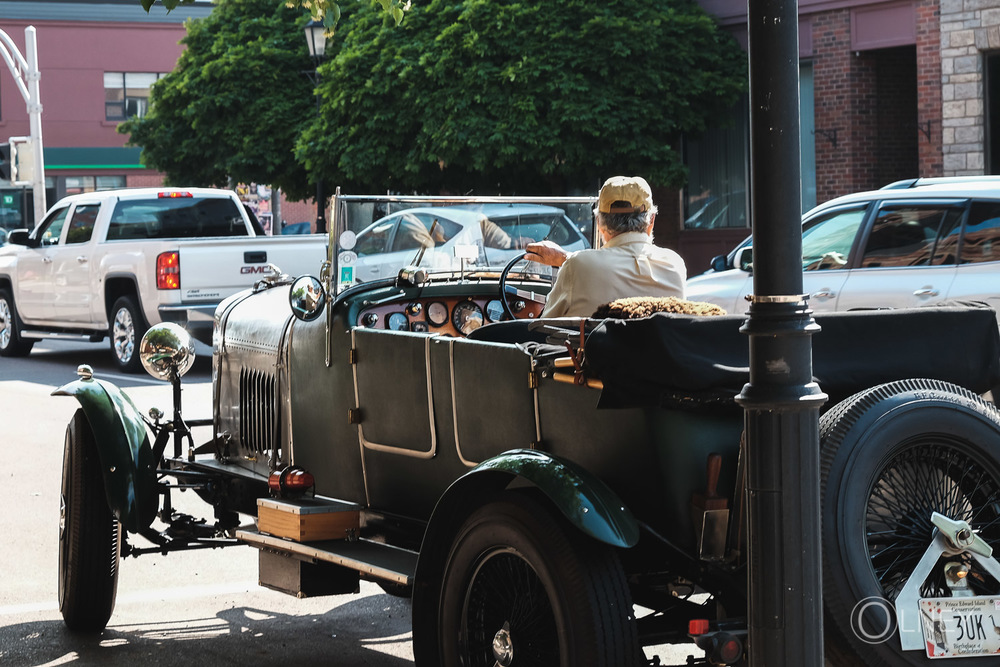 Old car in the streets of Charlottetown Prince Edward Island