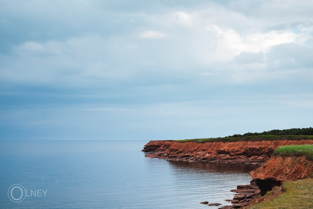 Red clay cliff in Cavendish Prince Edward Island