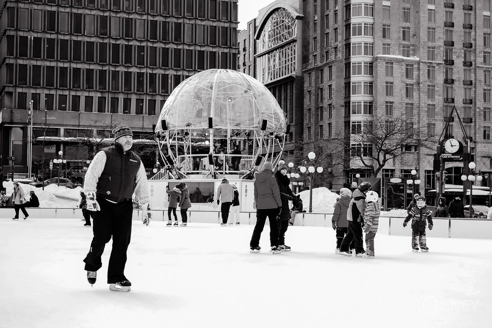 Man skating in Québec City