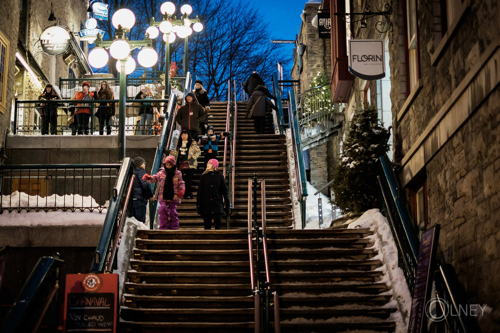 Casse-cou stairway leading to Petit Champlain in quebec city