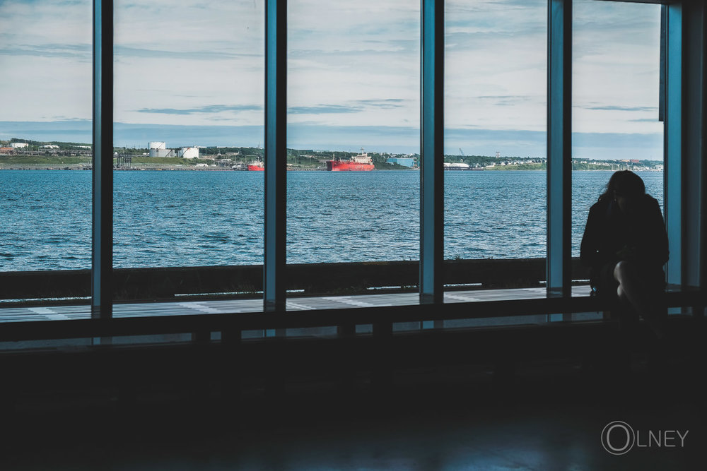 georges island from inside museum of immigration halifax