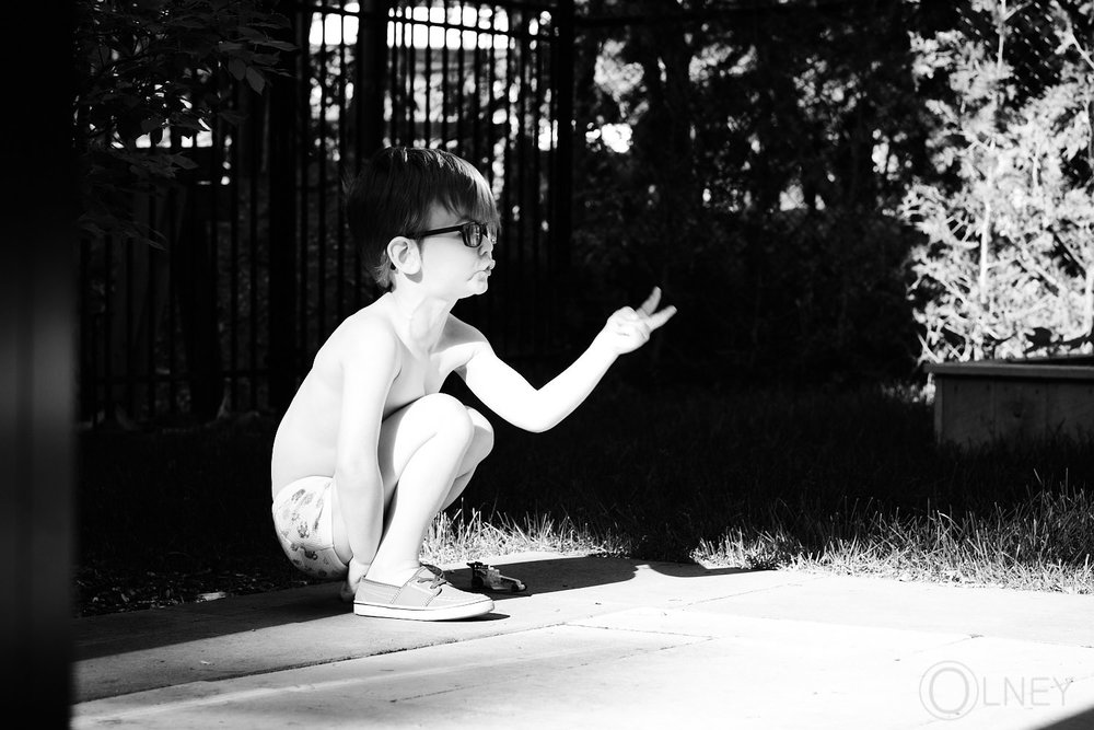 kid playing alone