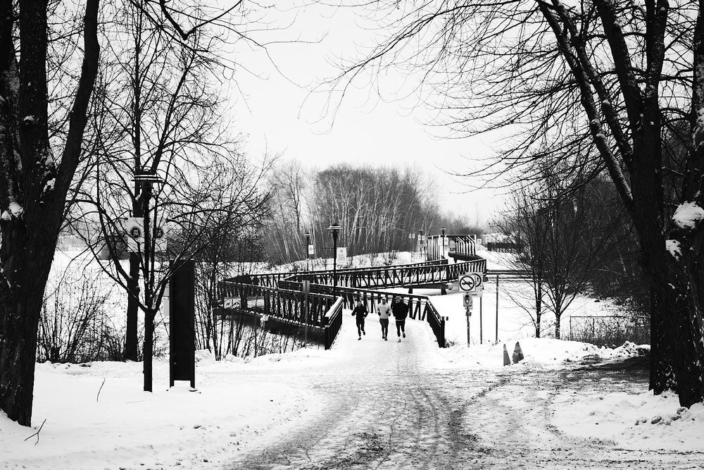 Jogging in parc Jacques-Cartier, Sherbrooke QC