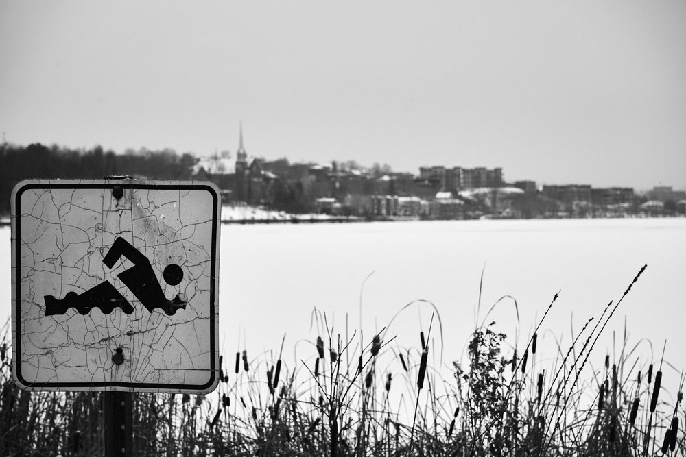 Swimming allowed on Lac des Nations, Sherbrooke QC