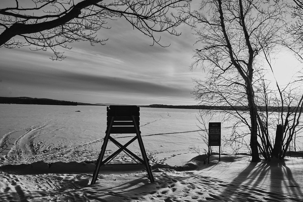 Petit Lac Magog in winter