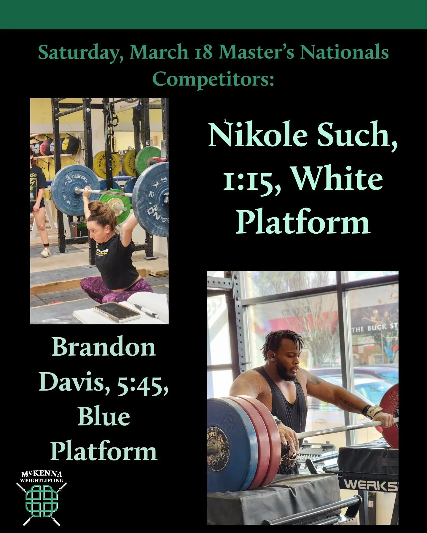 @nsuch25 @heatseyker Lifting Saturday at Master's Nationals!  @mainstreethp @usa_weightliftingnj
