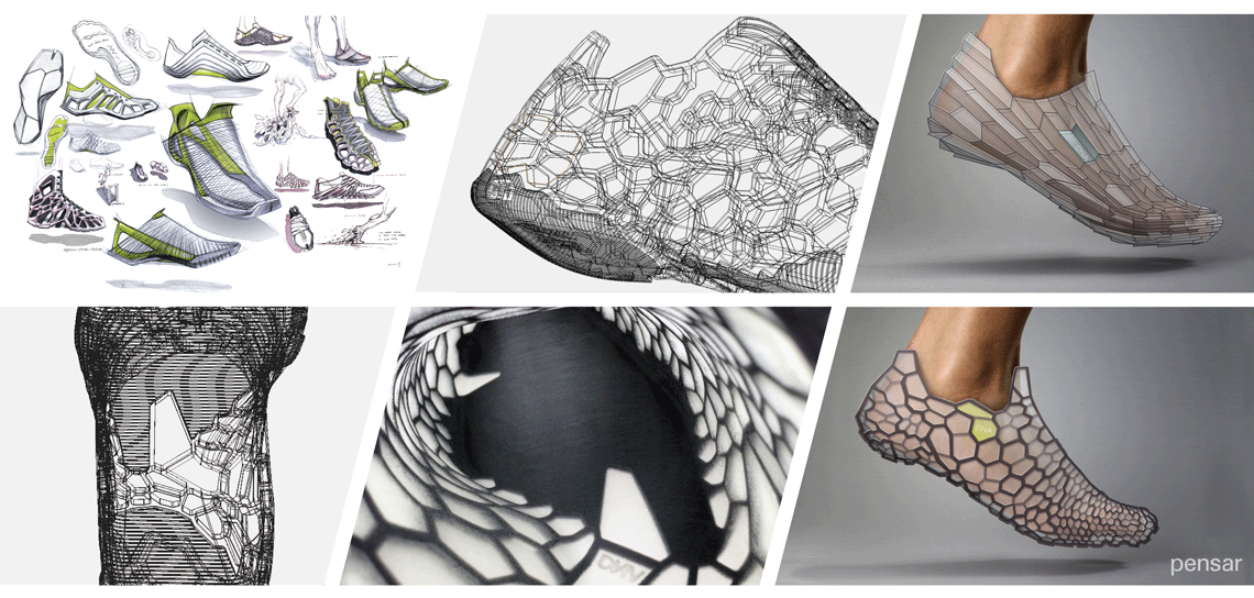   Some of our process - from sketches and 2D renderings to CAD and prototype details.  