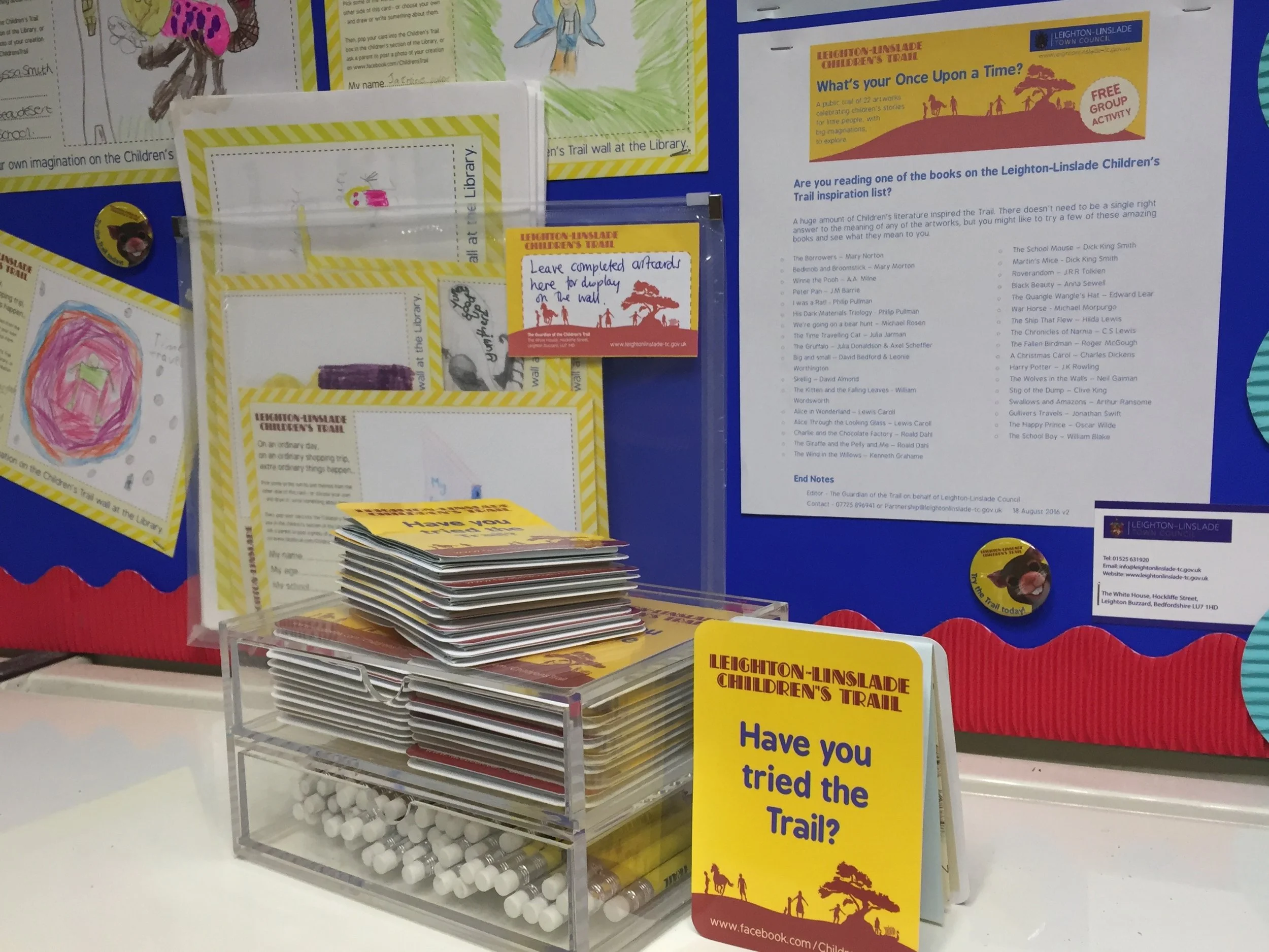 The Guardian directed more people to the Library to pick up maps, rewards and to share their own art card creations with a dedicated Trail wall.