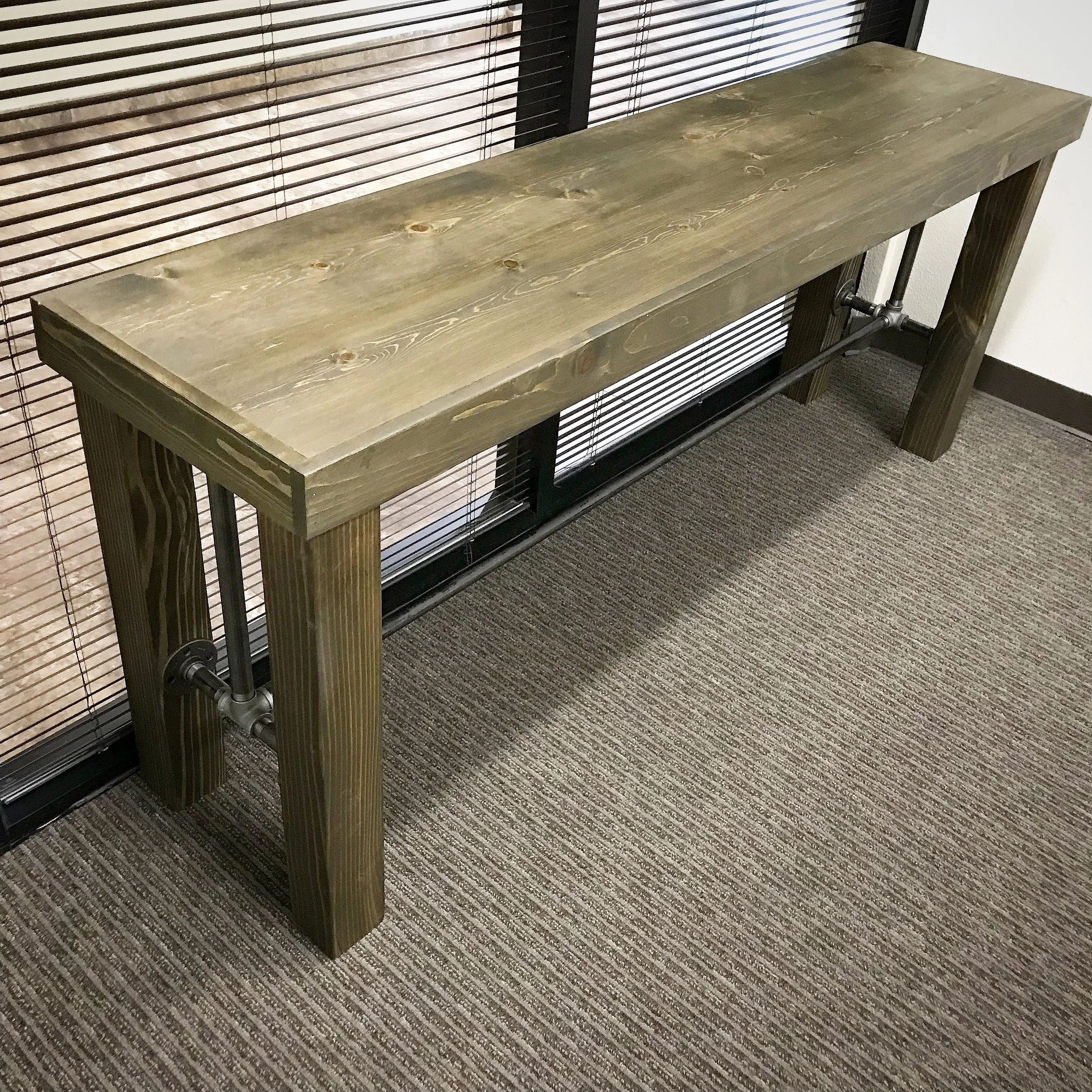 Wayne Console Table with Wood Poster Legs and 3" Trim