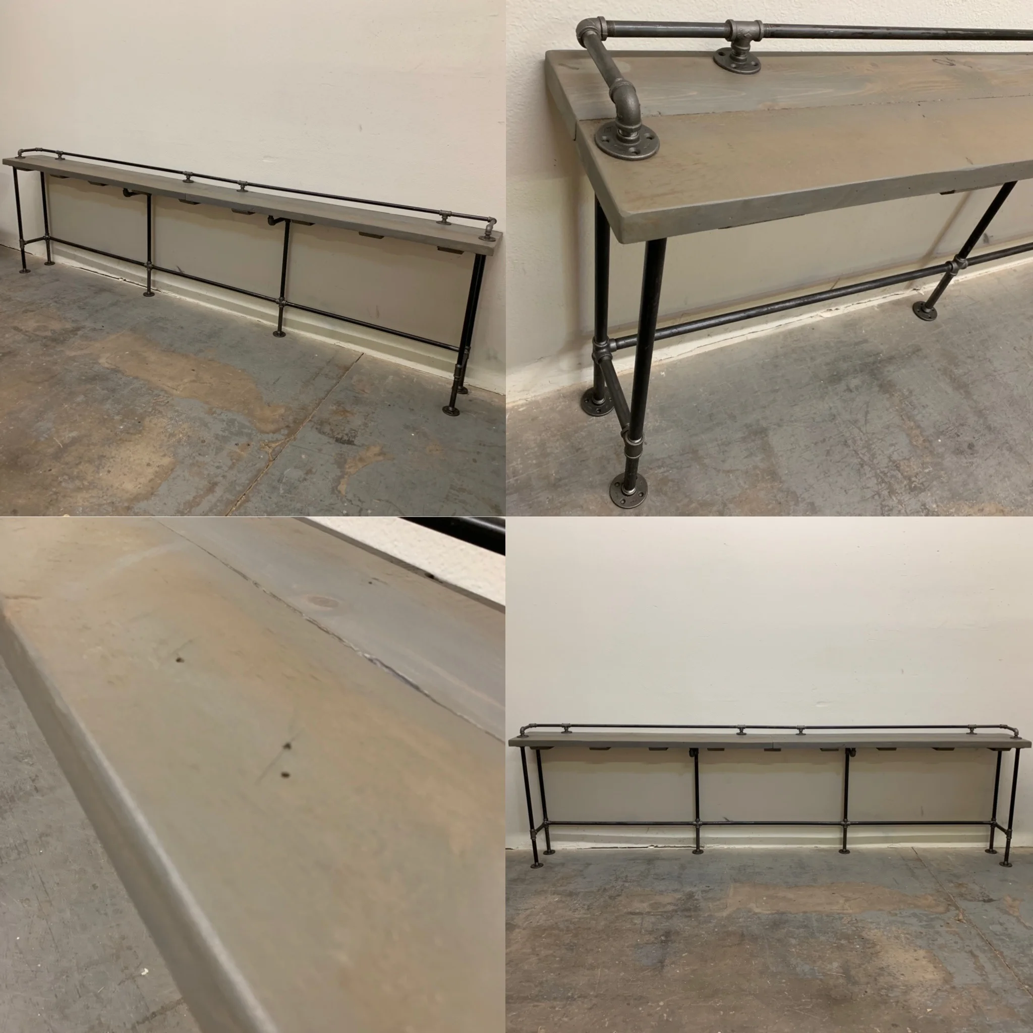 Lenus Counter Table 144” Graywash