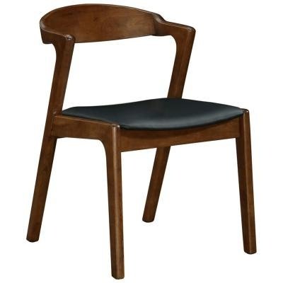 Swansea Dining Side Chair Dark Walnut, Dark Walnut Upholstered Dining Chairs