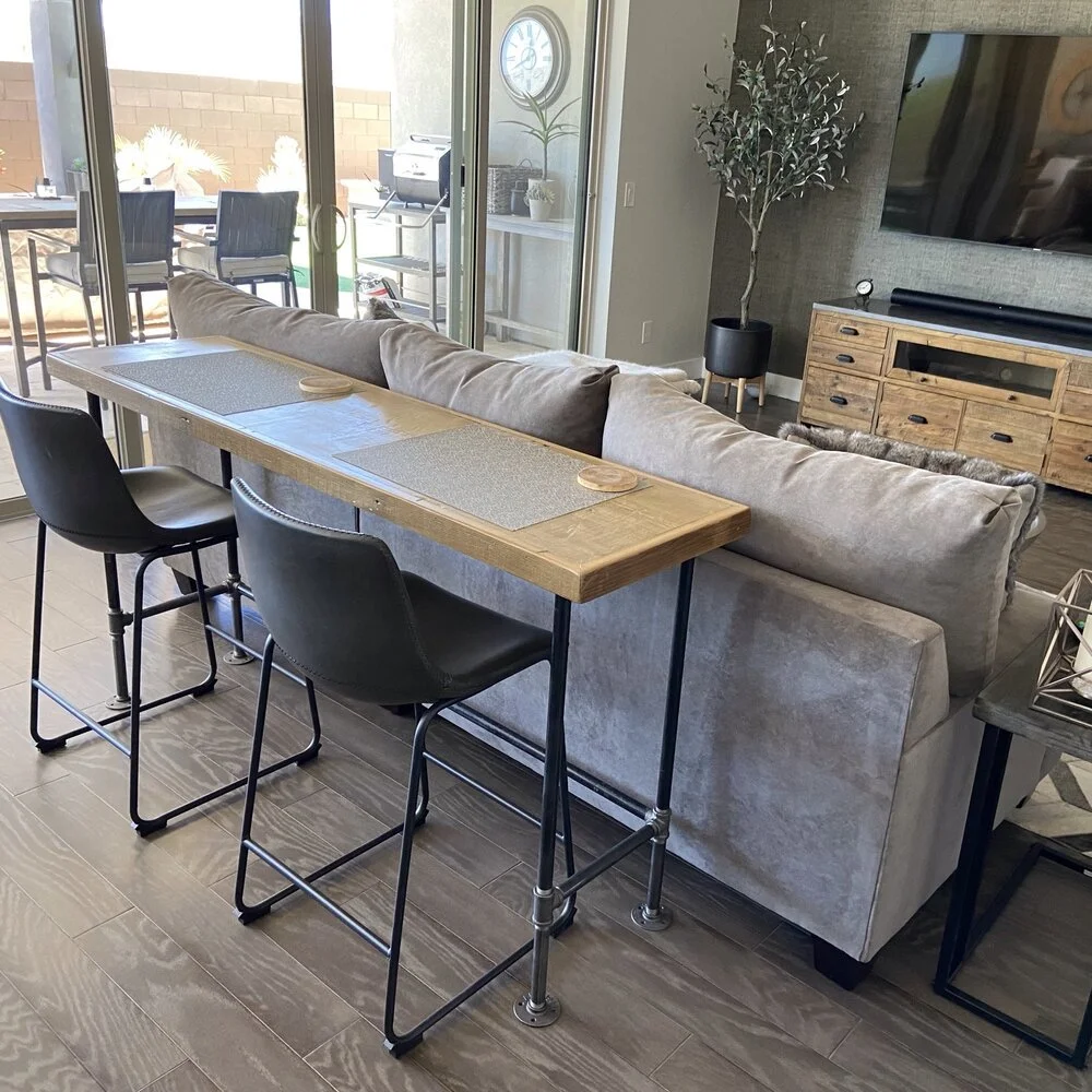 Bar Height Sofa Table With Stools Matttroy