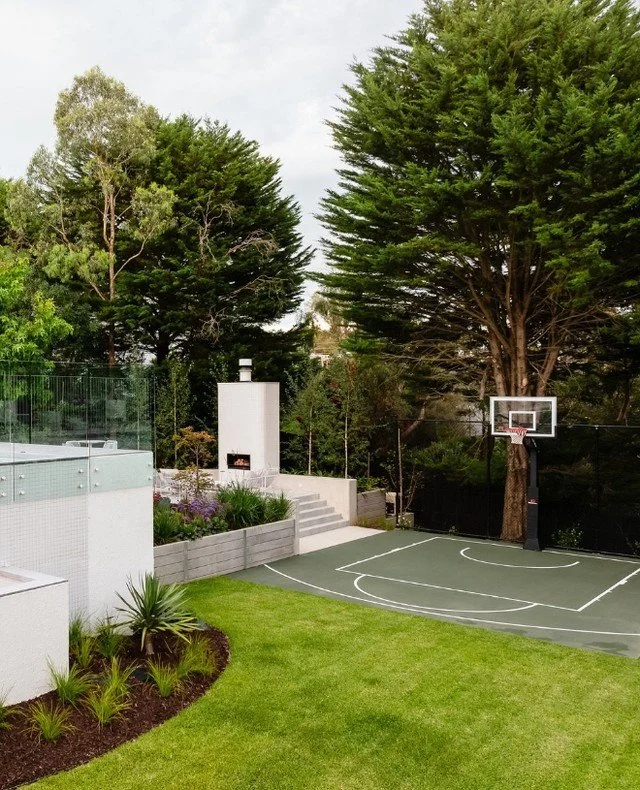 .⁠
⁠
Move over fire pits &mdash; basketball half courts are taking over Aussie backyards! 🏀🔥⁠
⁠
Check out this cool space that Mint Design have created for a client, it's designed into the landscape itself, surrounded by planting and outdoor living
