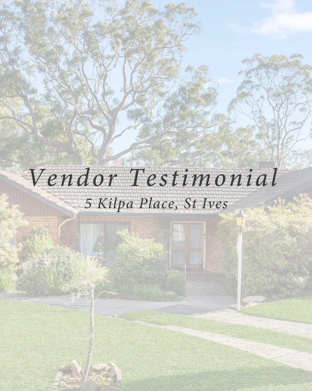 Vendor Testimonial &mdash; 5 Kilpa Place, St Ives⁠
⁠
There's no greater compliment than the kind words of the people we've had the privilege to work with. ⁠
⁠
Selling a home is one of life's biggest decisions, and we never take for granted the trust 