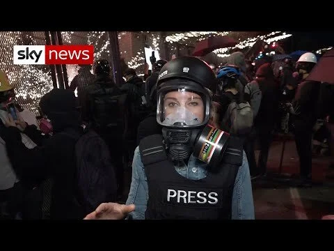 Tear gas and explosions as Black Lives Matter protests erupt in Portland - Sky News (Copy)