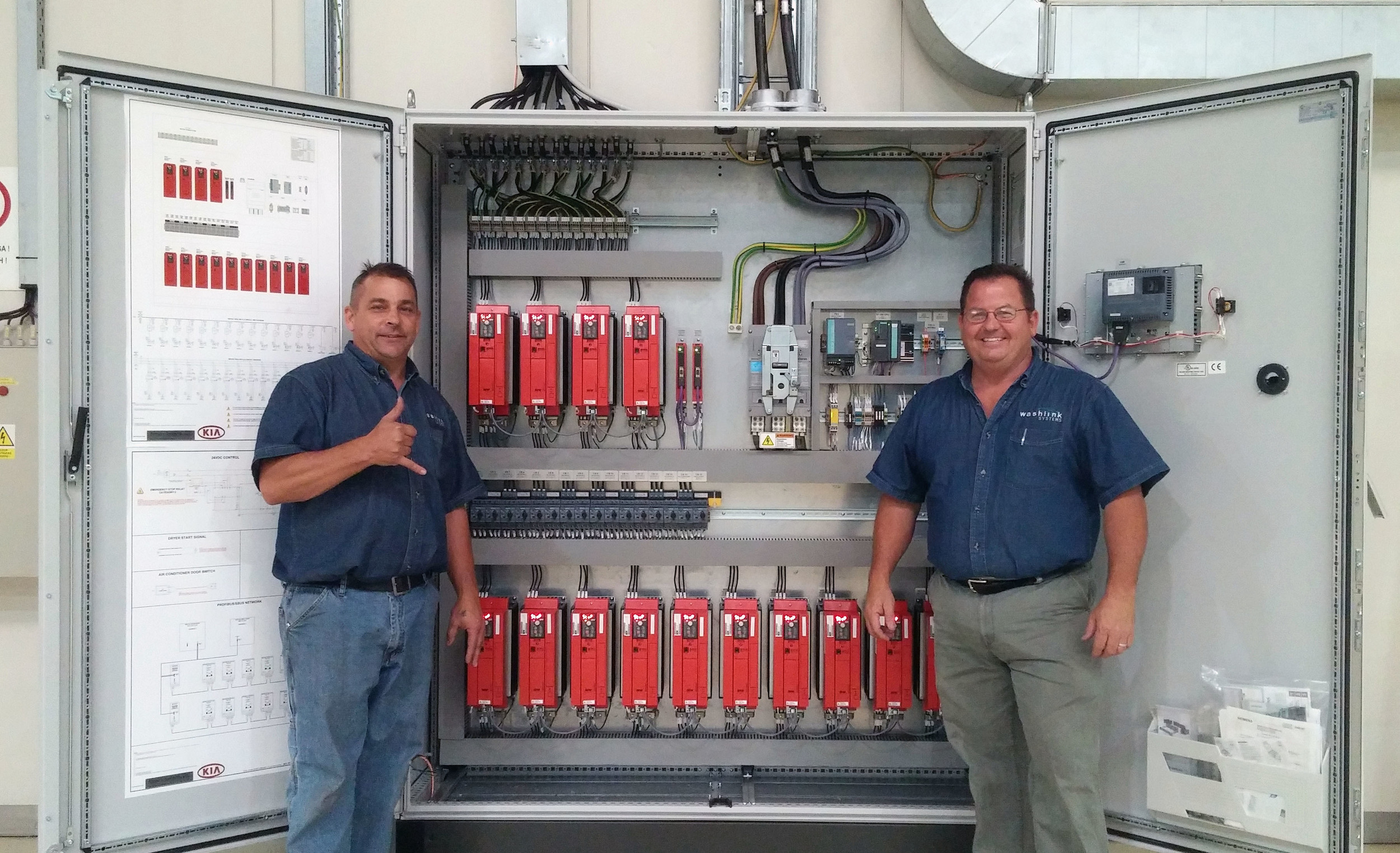 Washlink Systems team members Mike Jensen and Steve Homan