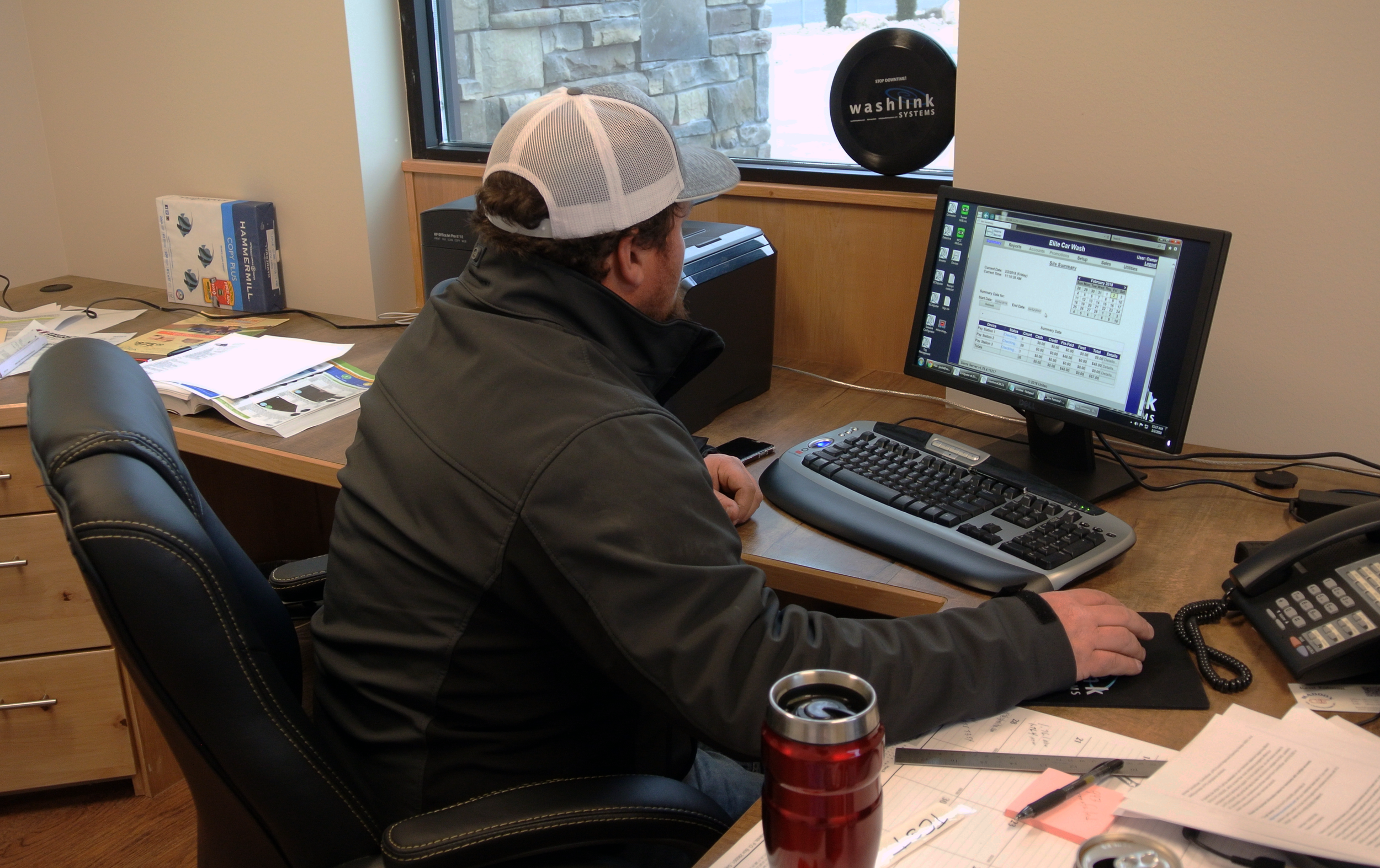 Cody Hart is learning the how to use Unitec software that intergrates with Saleslink.