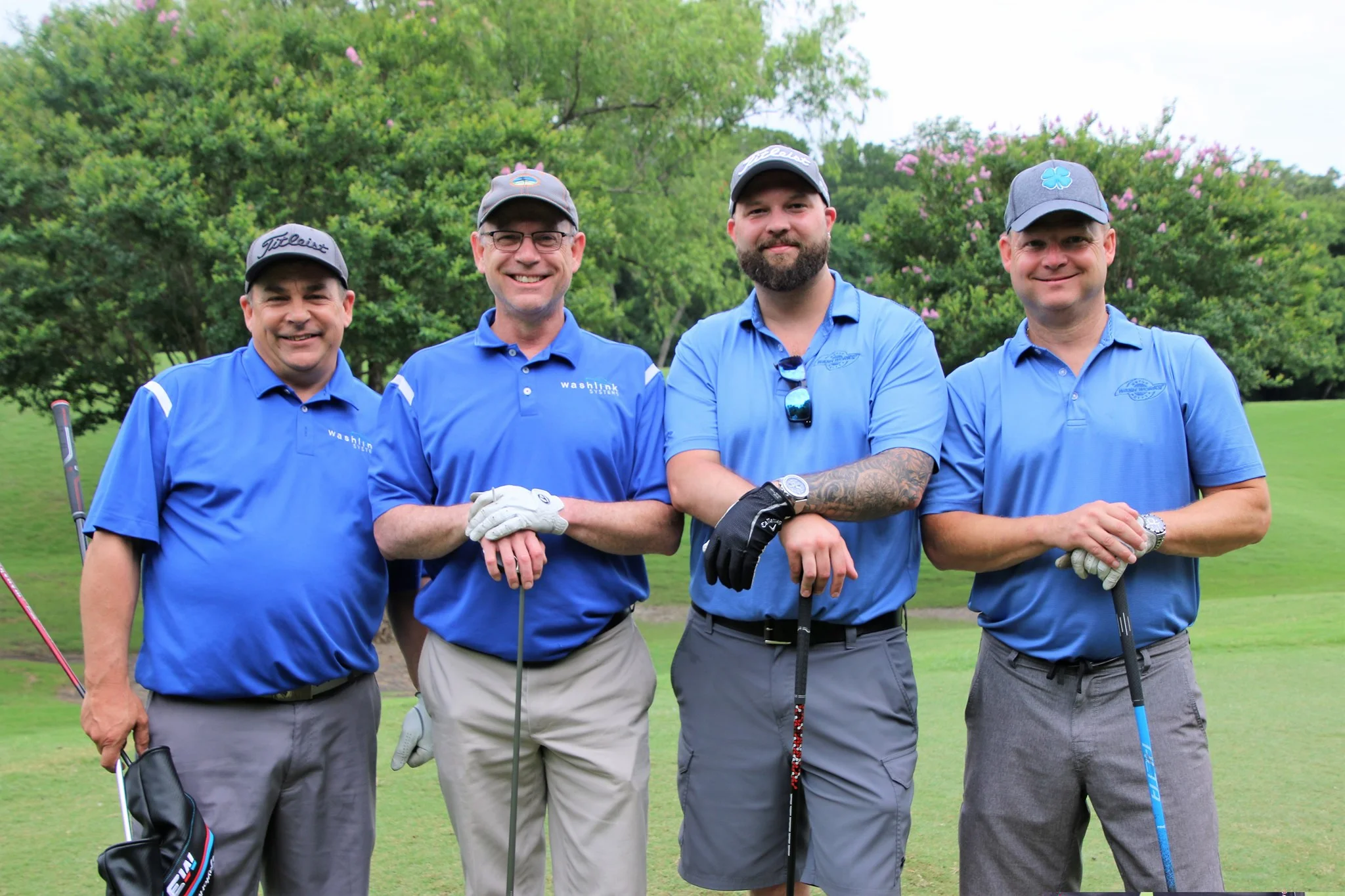 Washlink team, Mike Jensen, Andrew Davies and Motor City team Travis Yaconis, Tyler Greffin,