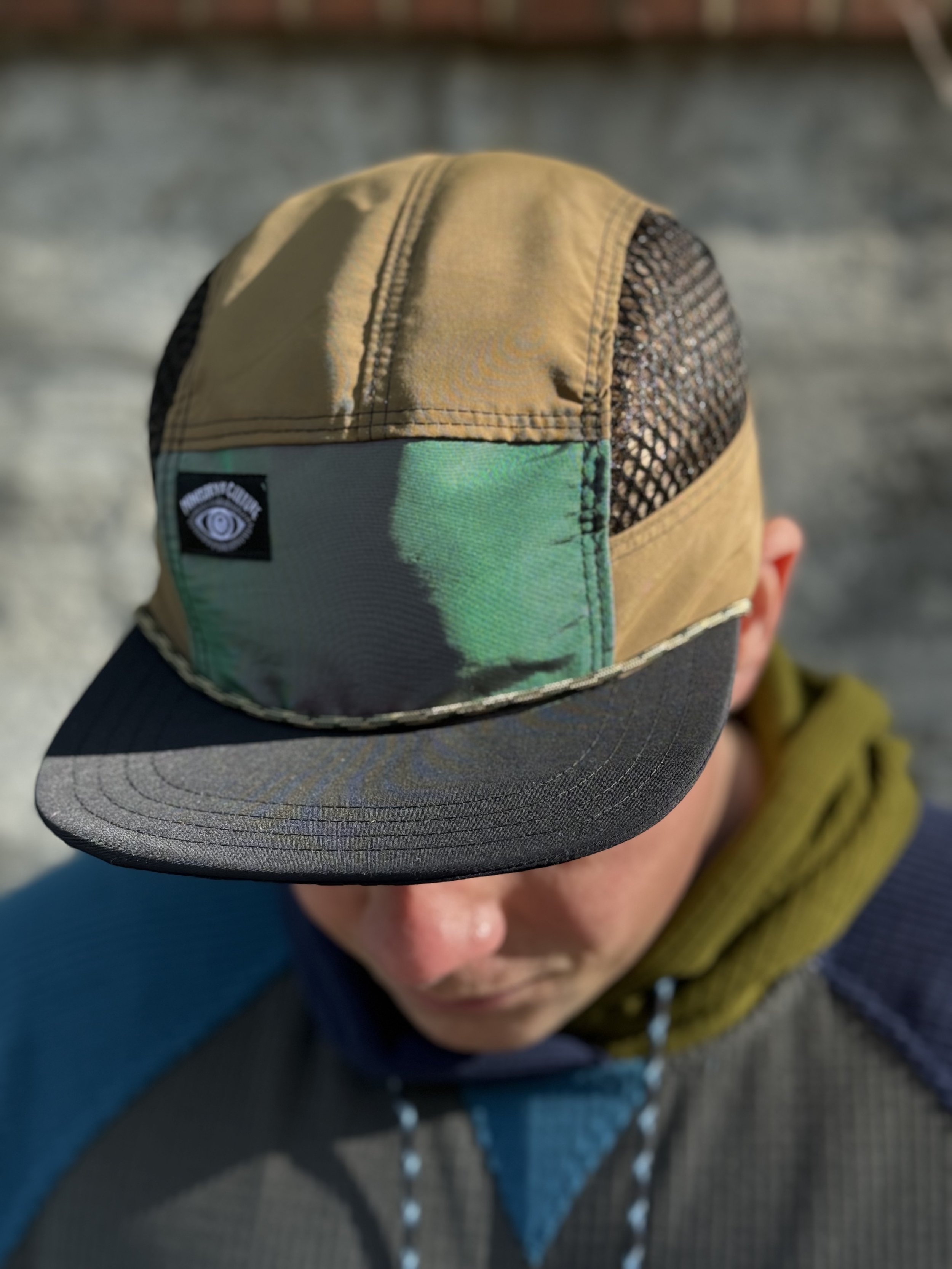 Mesh Color Block Trail Hat - Coyote Black Combo
