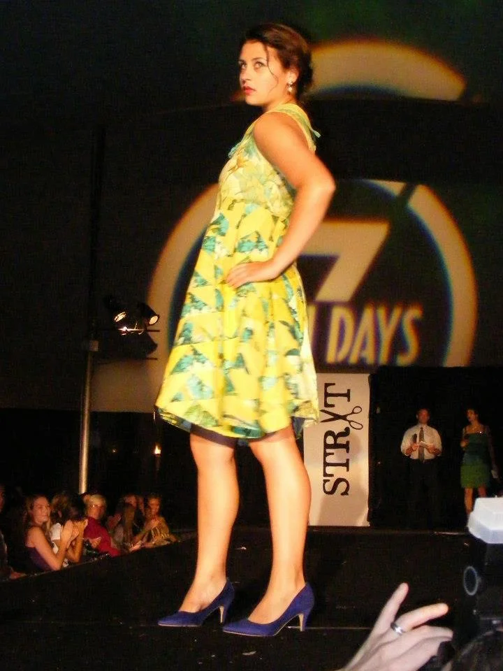 chartruese flying geese dress side view.jpg