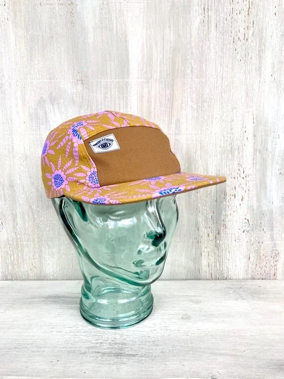 Handmade 5 Panel Camp Hat, Baseball Cap 