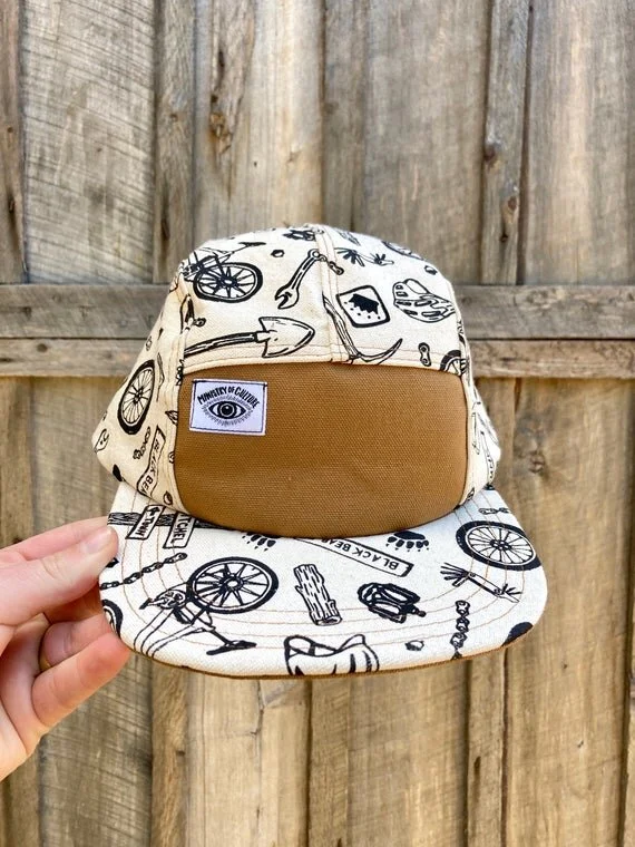 Handmade 5 Panel Camp Hat, Baseball Cap 