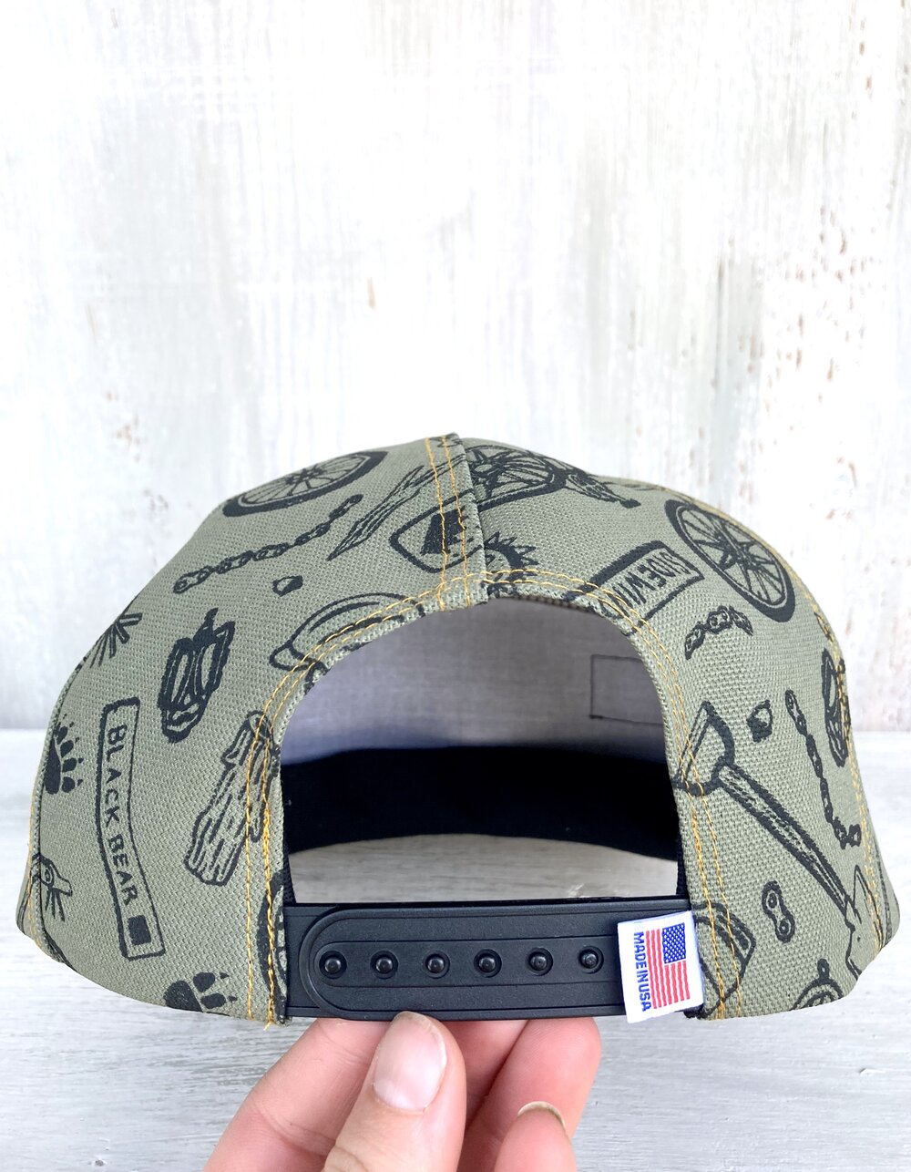 Ministry of Culture - Handmade 6 Panel Baseball Cap, Olive Canvas 