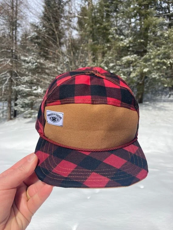Handmade 6 Panel Hat, Triangle Front 