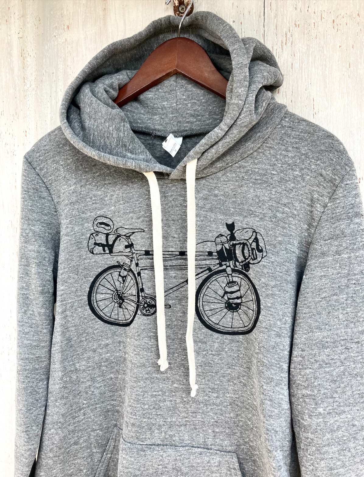 Bicycle Print Hooded Sweatshirt, bike 