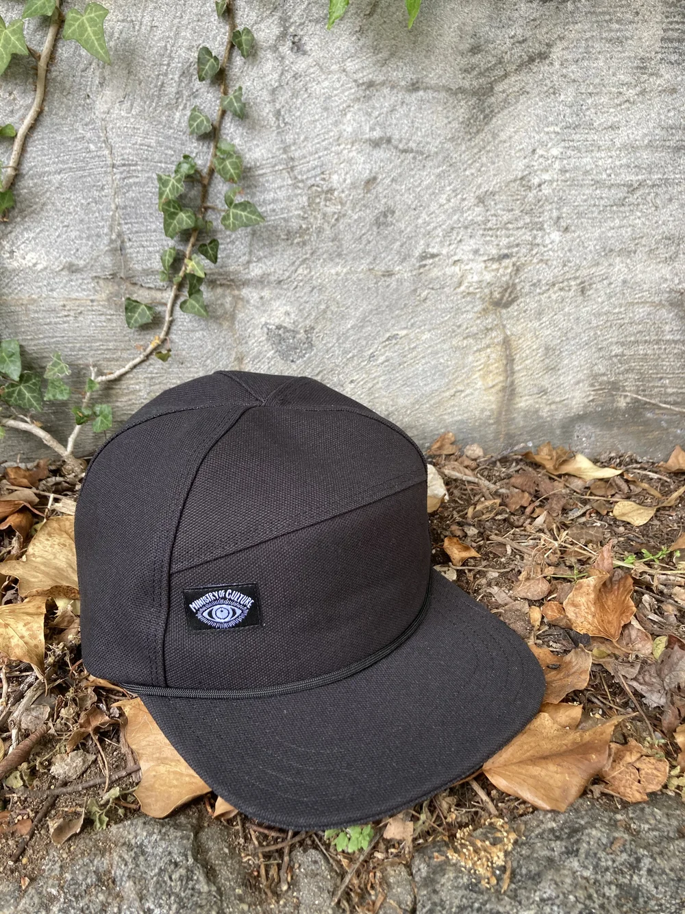 Ministry of Culture - Handmade 6 Panel Hat in Solid Black