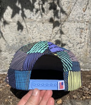 Panel 6 Culture - Front Patchwork Cap Print Pastel Ministry Baseball of Hat,Triangle Handmade
