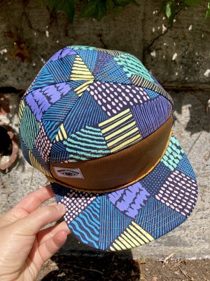 Ministry of Culture - Handmade Pastel Patchwork Print 6 Panel Hat,Triangle  Front Baseball Cap