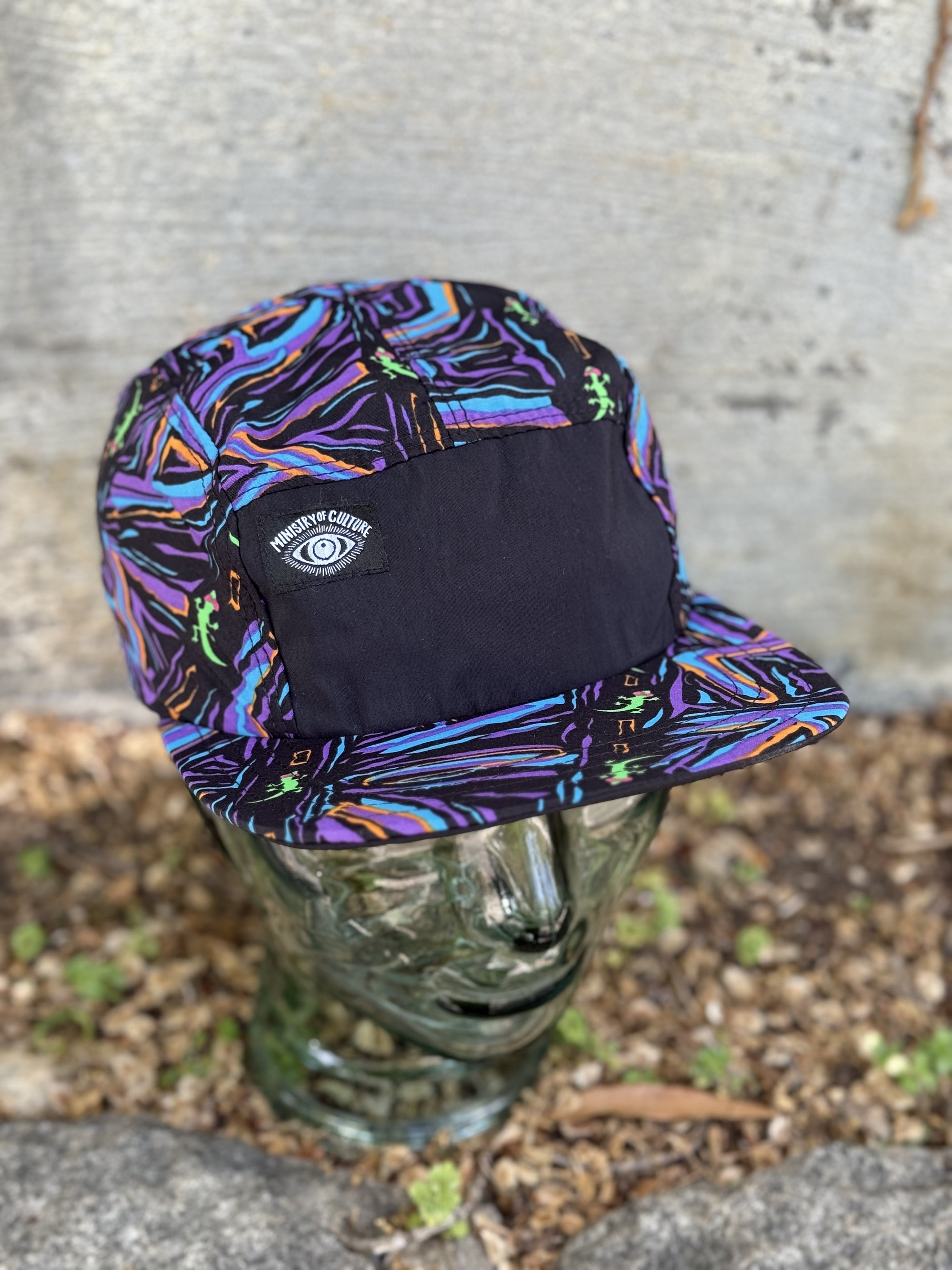 Lightweight Color Block Trail Hat - Purple Print