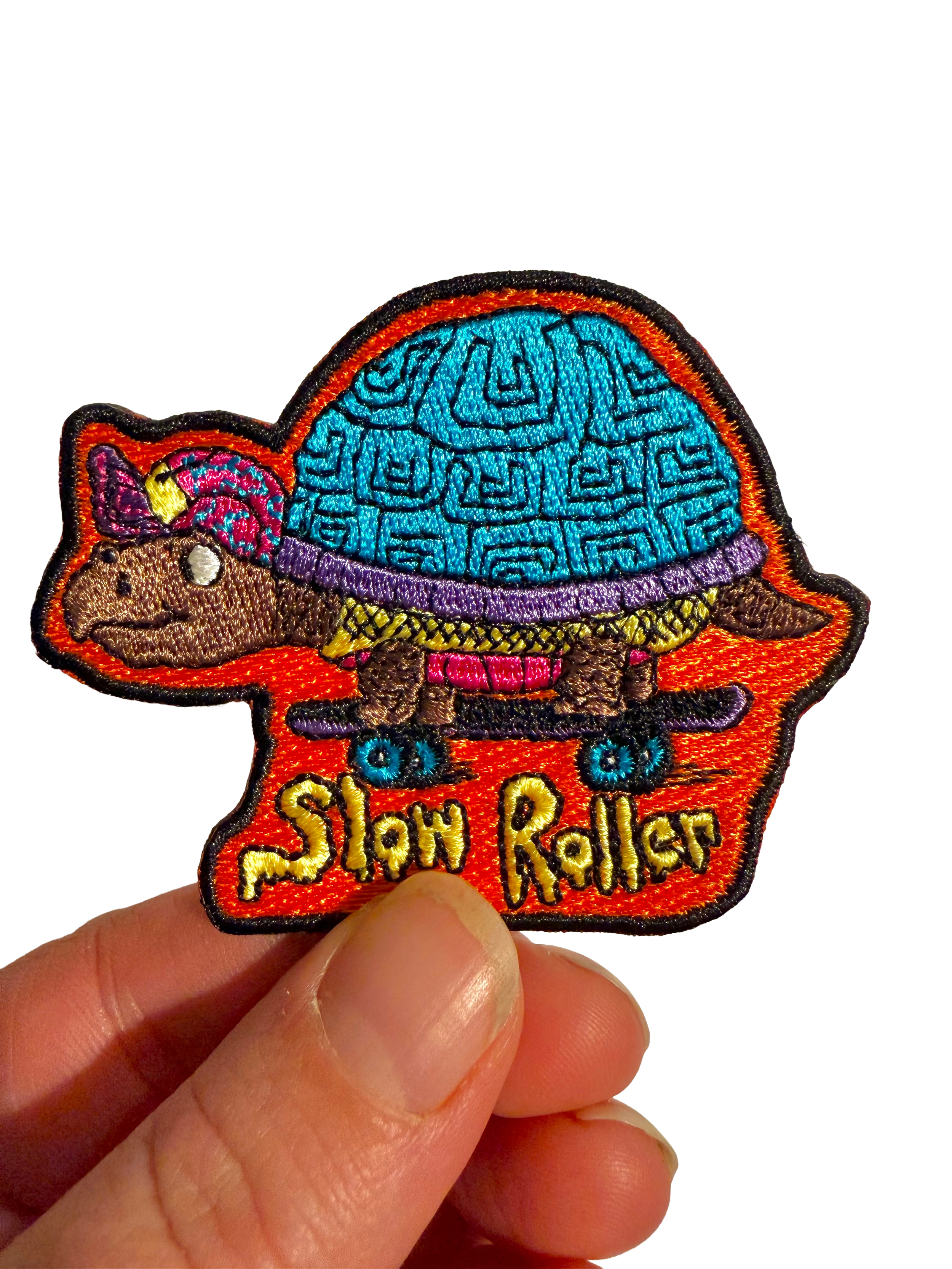 Slow Roller Turtle Iron On Patch