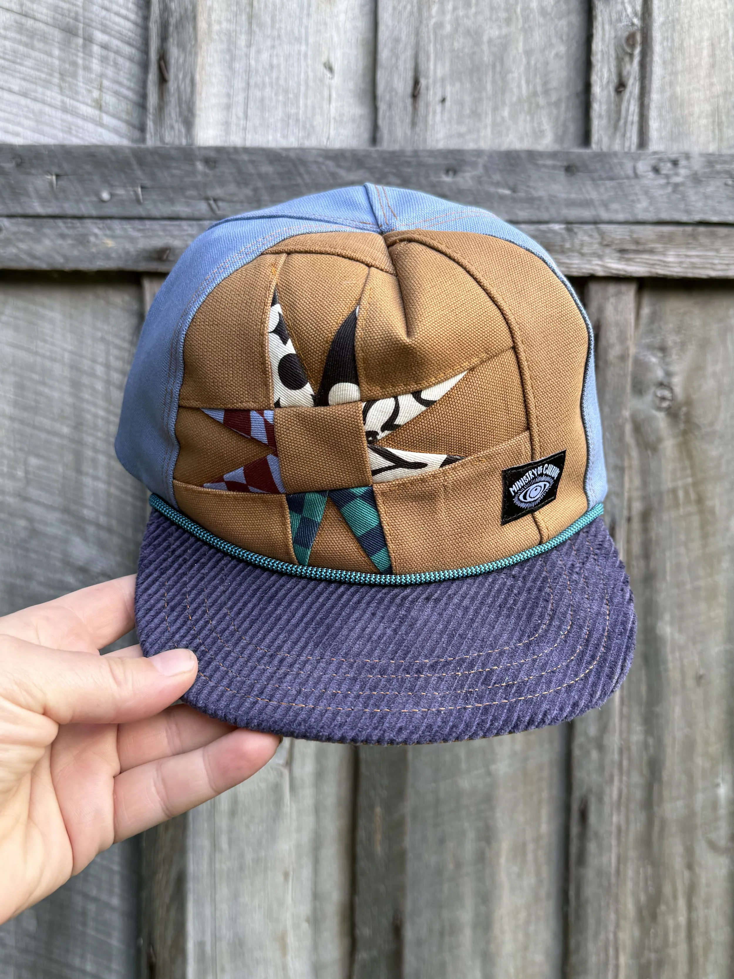 Scrappy Star Pinch Front Hat - Cotton Canvas