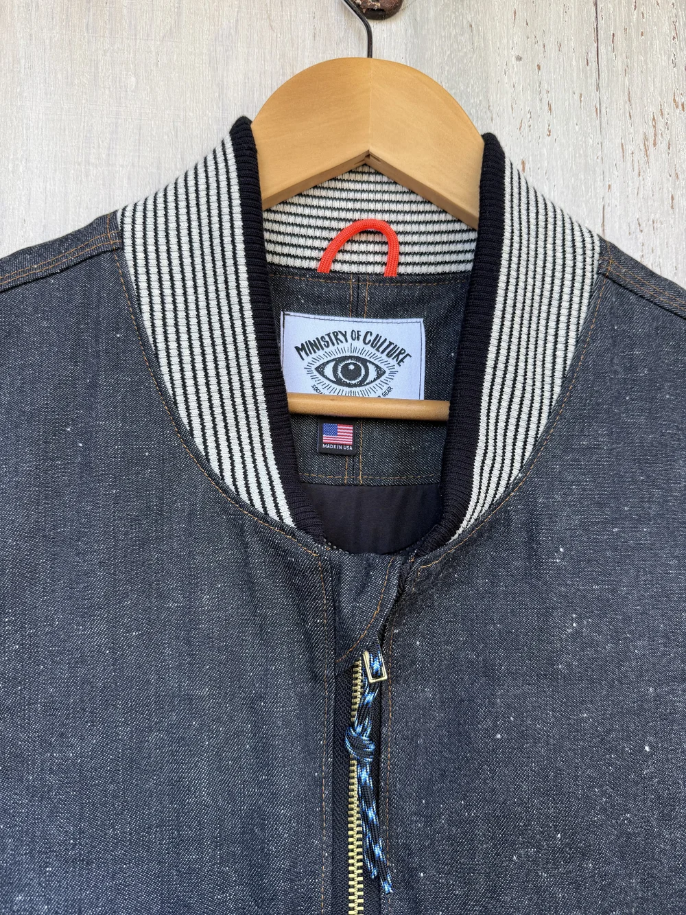 Ministry of Culture - Denim Work Vest- Dark Blue Flecked Denim