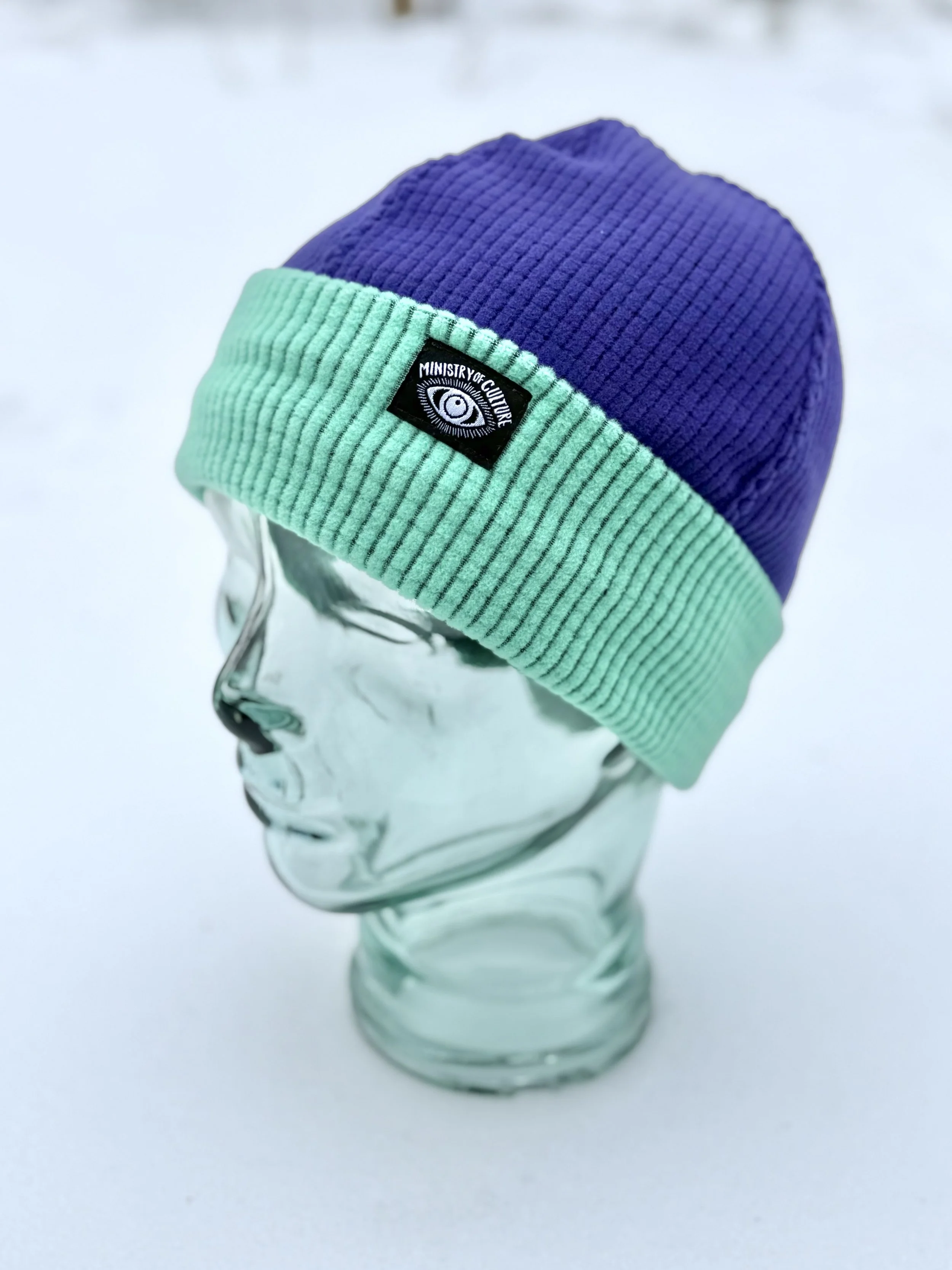 Micro Grid Fleece Beanie - Two-Tone Combo