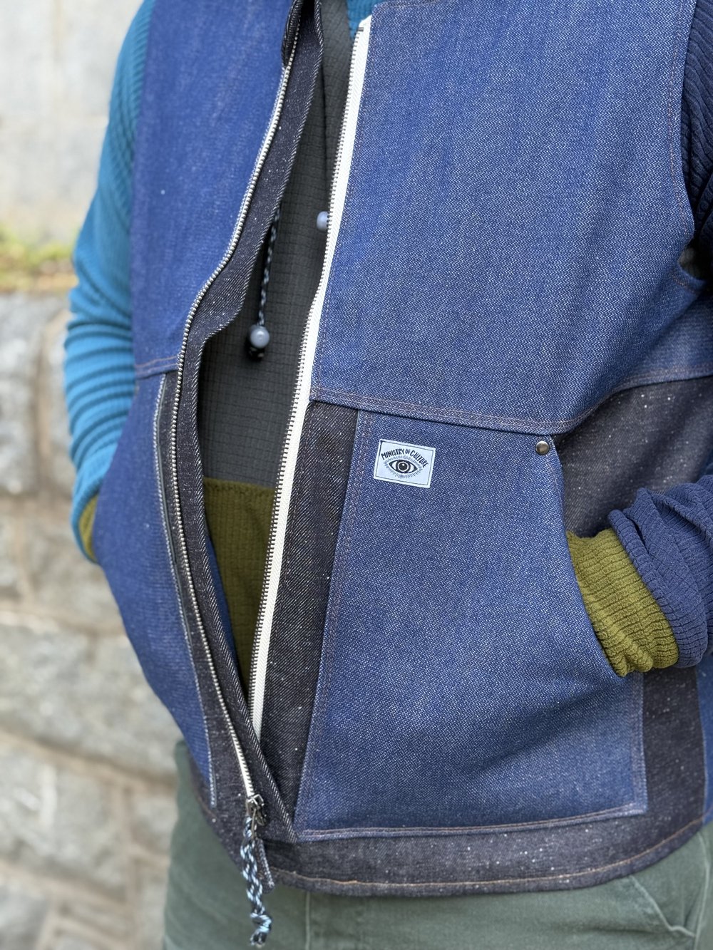 Ministry of Culture - Handmade Denim Colorblock Work Vest