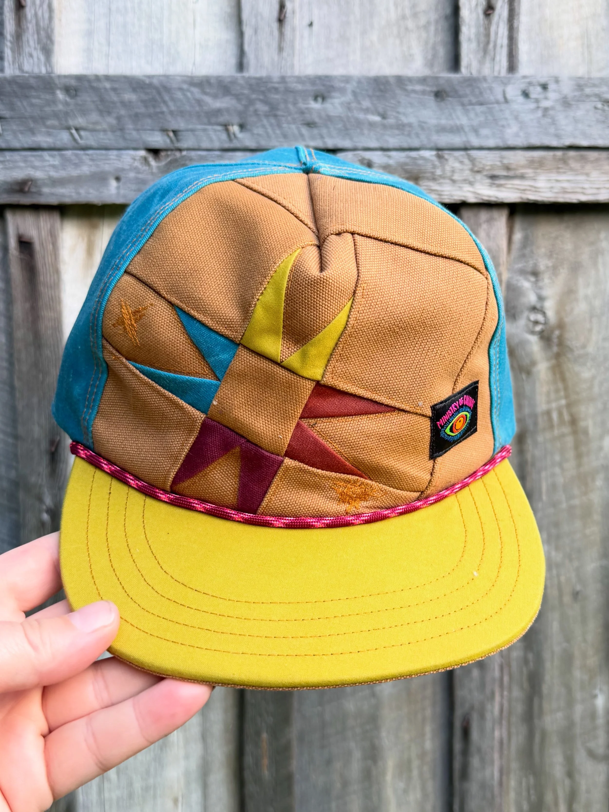 Scrappy Star Pinch Front Hat - Waxed Canvas